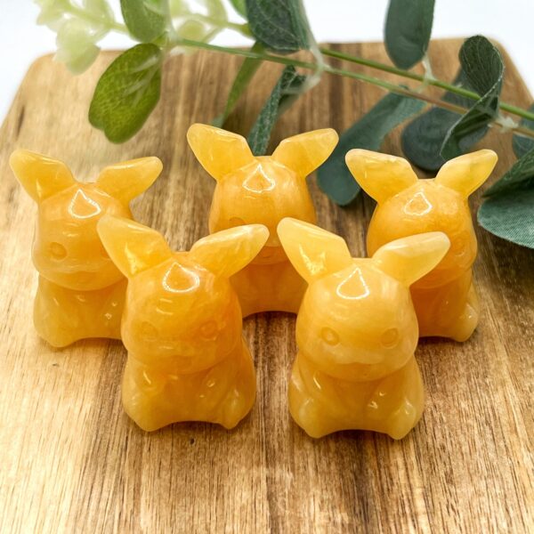 Yellow Calcite Pikachu | Crystal Healing |  Self Confidence | Hope | Revision Aid | Pick Me Up Gift | Thinking of You | 1 Piece