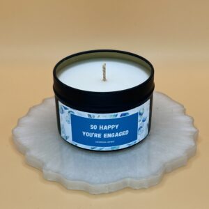 Engagement Candle For Couples | Congratulations Gift | Gift For Her | So Happy You're Engaged